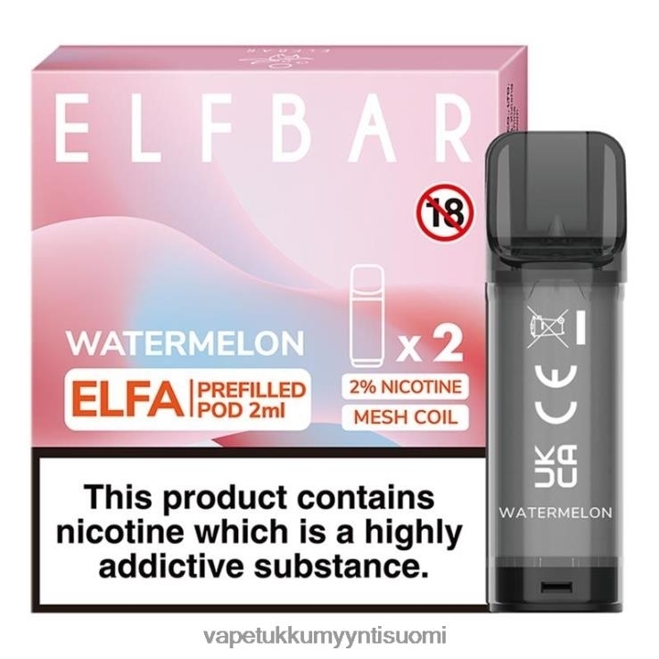 e liquid wholesale 662RF318 vesimeloni ELFBAR Elfa esitäytetty tabletti - 2 ml - 20 mg (2 pakkausta)