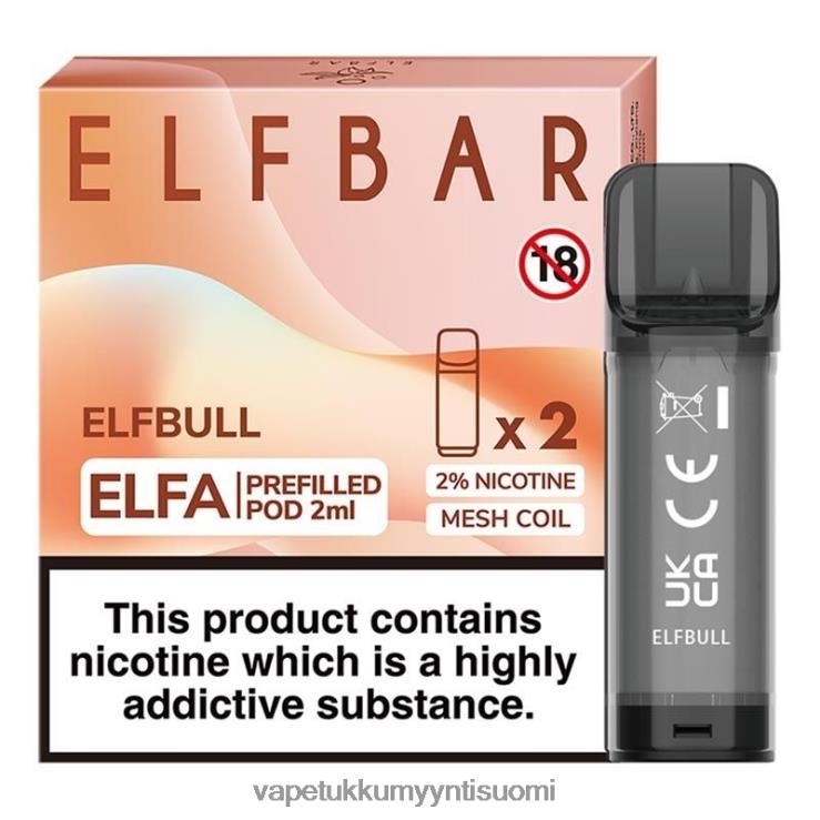 elux vape juice wholesale 662RF335 tonttubull ELFBAR Elfa esitäytetty tabletti - 2 ml - 20 mg (2 pakkausta)