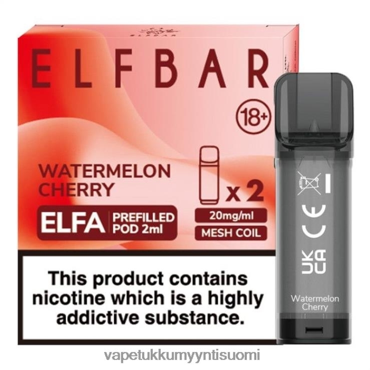 vape coil wholesale 662RF329 vesimeloni kirsikka ELFBAR Elfa esitäytetty tabletti - 2 ml - 20 mg (2 pakkausta)