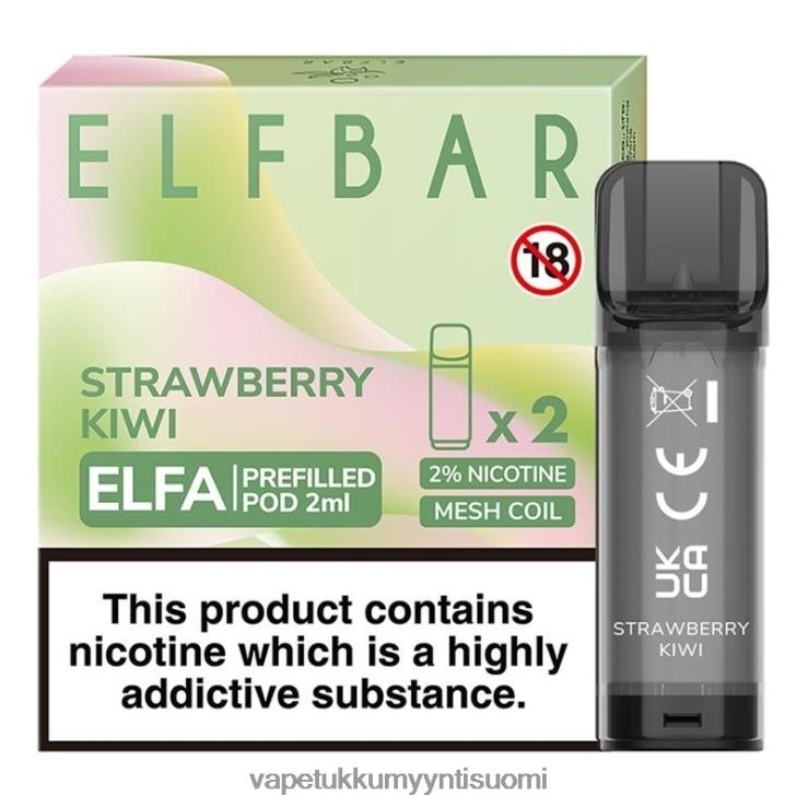 vape juice wholesale 662RF317 mansikka kiivi ELFBAR Elfa esitäytetty tabletti - 2 ml - 20 mg (2 pakkausta)
