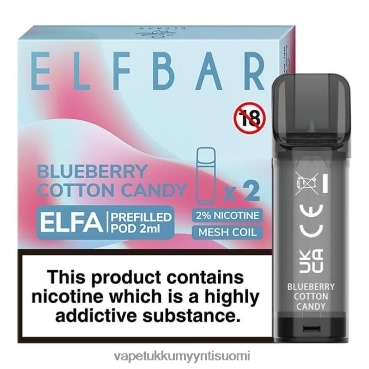 vape wholesale suomi 662RF331 mustikka hattaraa ELFBAR Elfa esitäytetty tabletti - 2 ml - 20 mg (2 pakkausta)