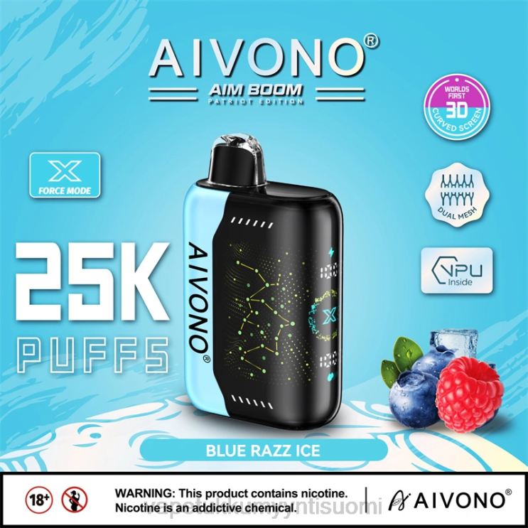 Elux Vape Juice Wholesale - Aivono AIM BOOM 25 000 sininen razz-jää 2R4J2345