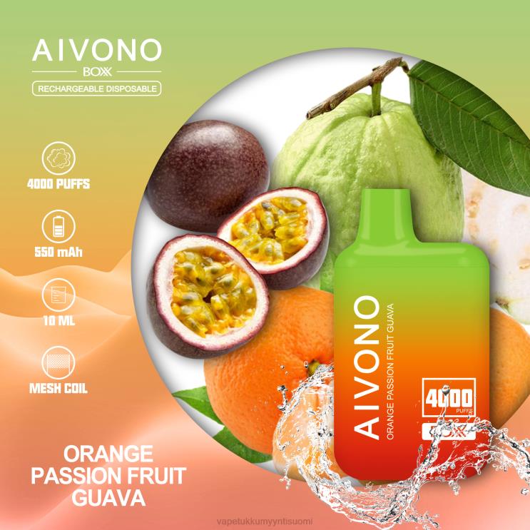 Vape Tukkumyynti Suomi - Aivono AIM BOXX 4000 appelsiini passionhedelmä guava 2R4J2212