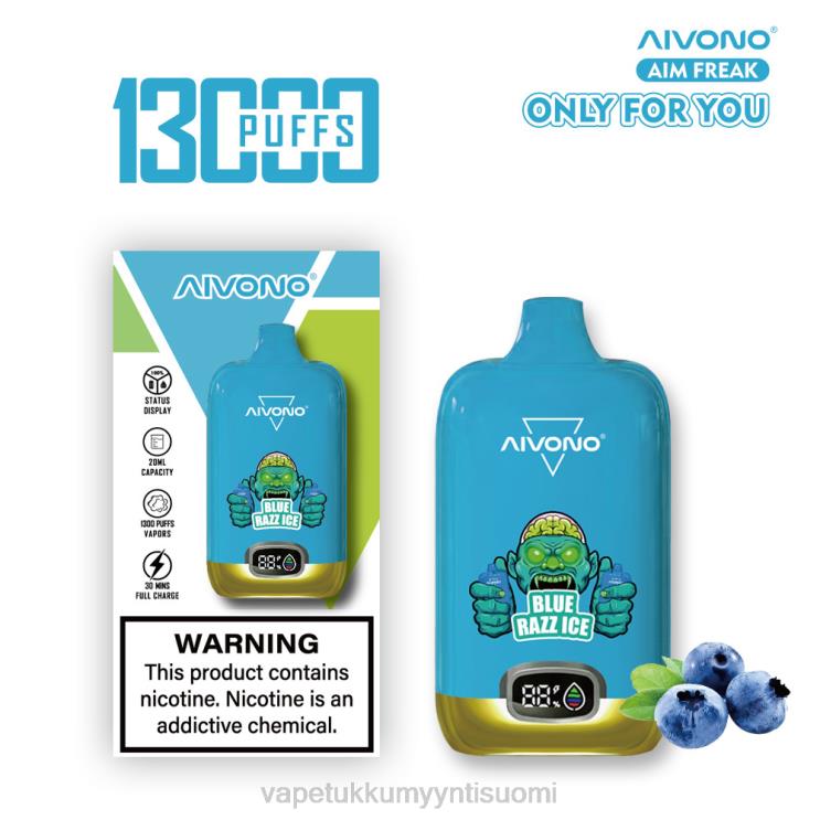Vape Tukkumyynti Suomi - Aivono AIM FREAK 13 000 sininen razz-jää 2R4J2242