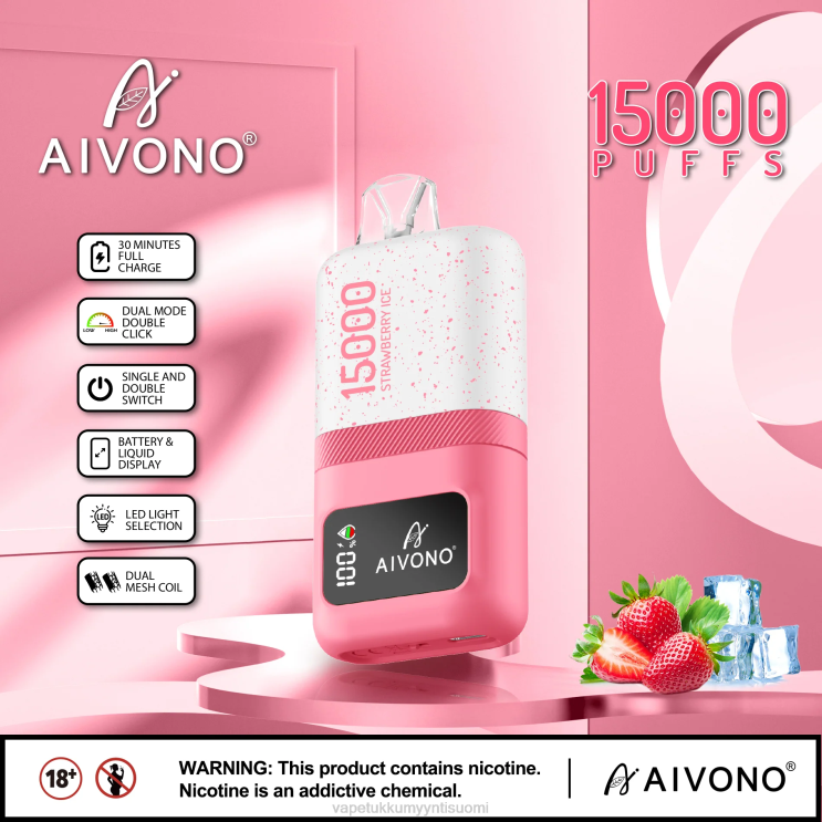 Vape Wholesale Suomi - Aivono AIM magic 15 000 mansikka jäätä 2R4J271