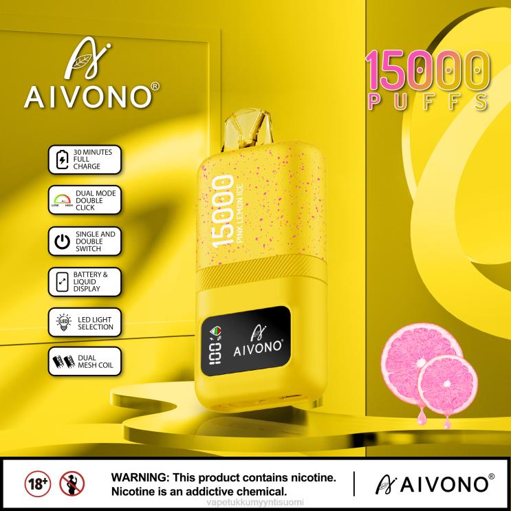 Vape Wholesale Suomi - Aivono AIM magic 15 000 vaaleanpunainen sitruunajää 2R4J261