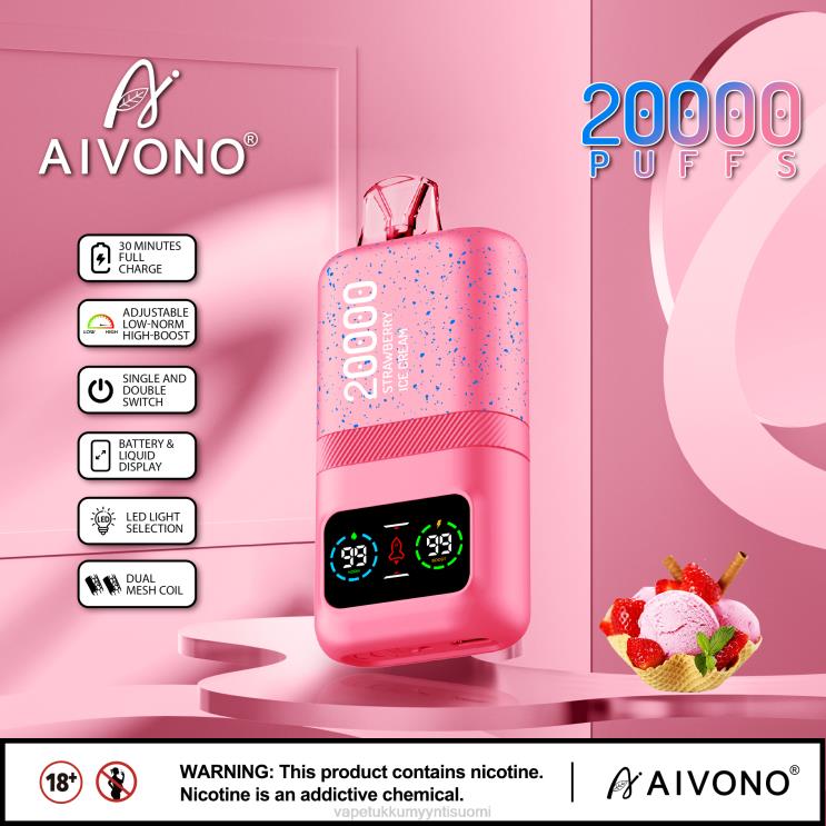 Höyrystää Vape - Aivono AIM magic 20 000 mansikkajäätelöä 2R4J280