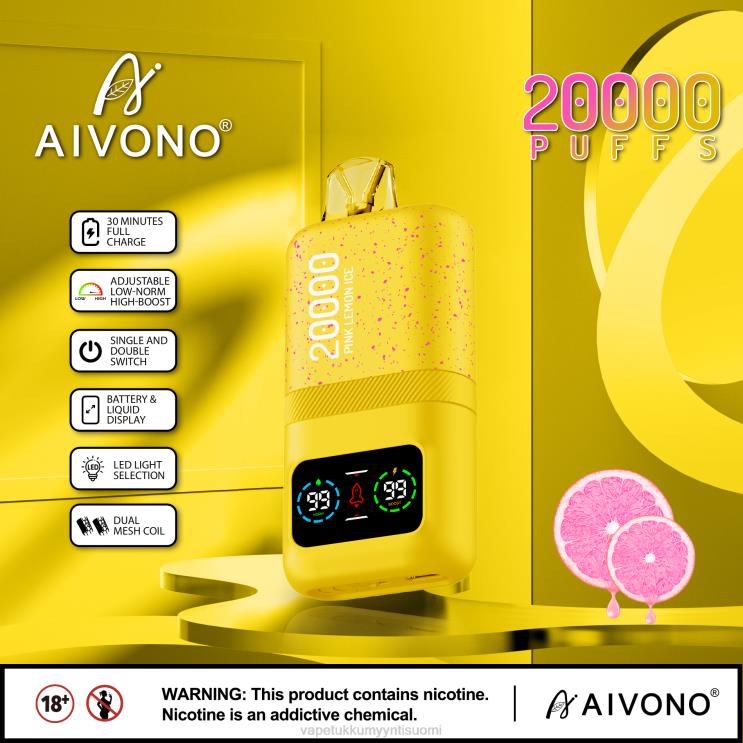 Vape Wholesale Helsinki - Aivono AIM magic 20 000 vaaleanpunainen sitruunajää 2R4J283