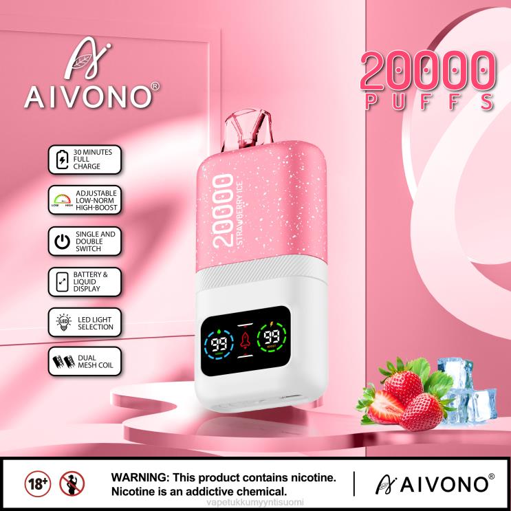 Vape Wholesale Online - Aivono AIM magic 20 000 mansikka jäätä 2R4J274