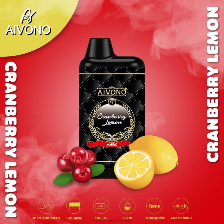 Vape Coil Wholesale - Aivono AIM MAGIC 5800 mouth box savuke karpalo sitruuna 2R4J289
