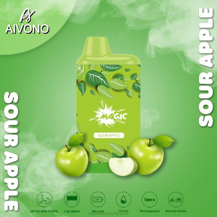 Vape Juice Wholesale - Aivono AIM MAGIC 5800 mouth box savuke hapan omena 2R4J287