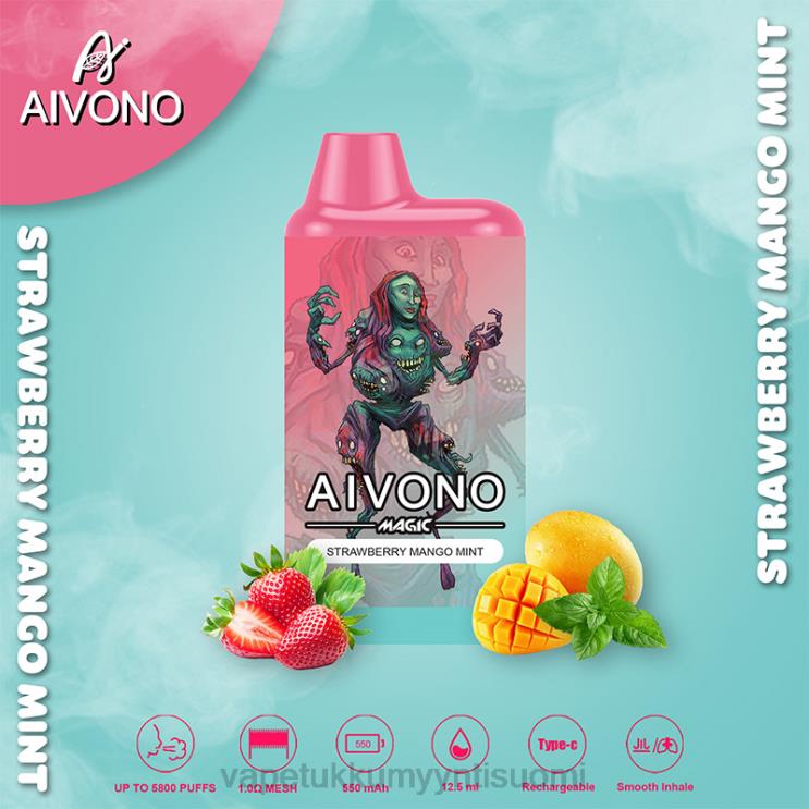 Vape Juice Wholesale - Aivono AIM MAGIC 5800 mouth box savuke mansikka mango minttu 2R4J297