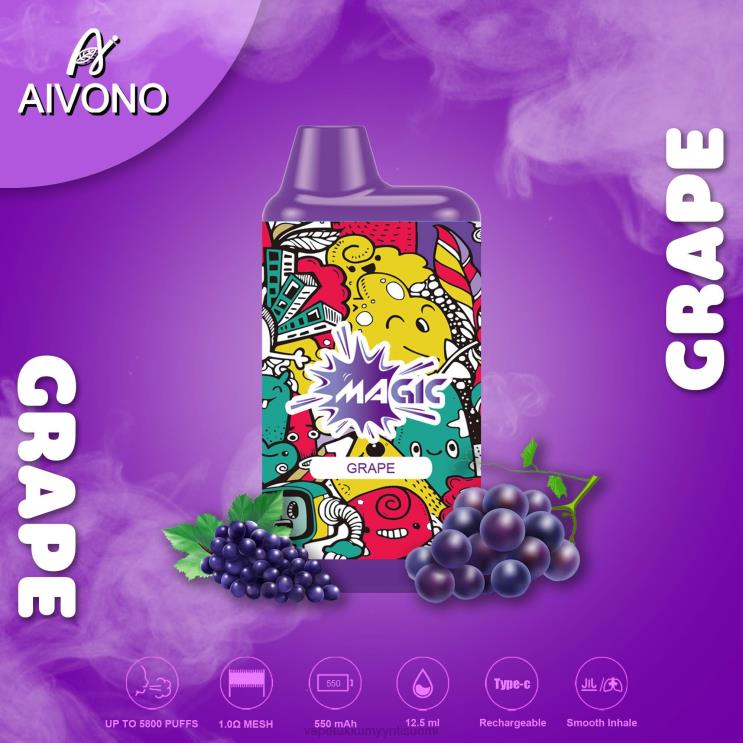 Vape Tukkumyynti Suomi - Aivono AIM MAGIC 5800 mouth box savuke rypäleen 2R4J292