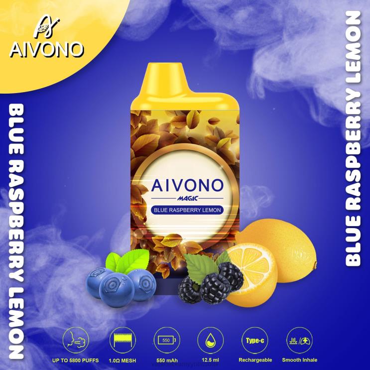 Vape Wholesale Suomi - Aivono AIM MAGIC 5800 mouth box savuke sininen vadelma sitruuna 2R4J291