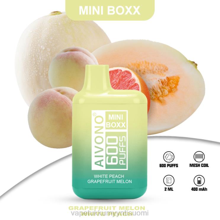 Vape Wholesale Suomi - Aivono AIM MINI BOXX 600 valkoinen persikka greippi meloni 2R4J2241