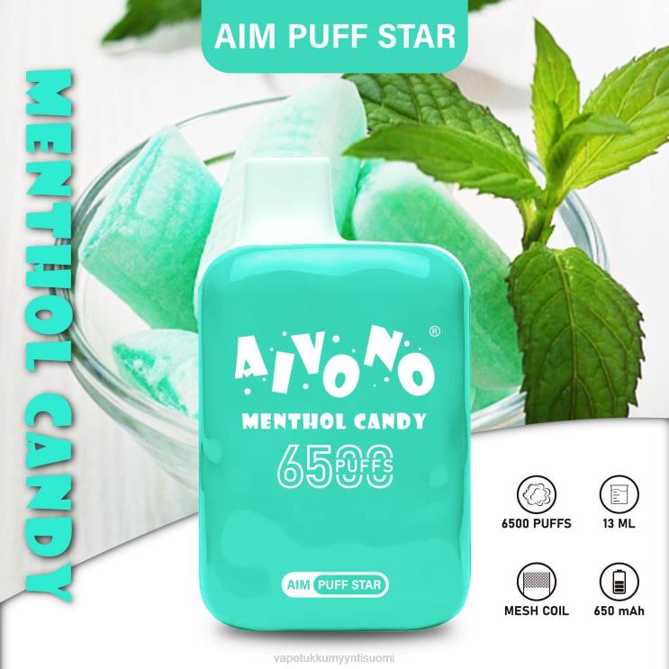 Elux Vape Juice Wholesale - Aivono AIM PUFF STAR 6500 mentoli karkkia 2R4J2295