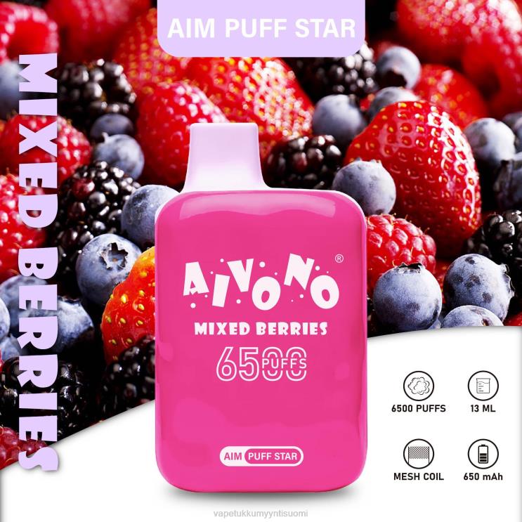 Höyrystää Vape - Aivono AIM PUFF STAR 6500 sekoitettuja marjoja 2R4J2290