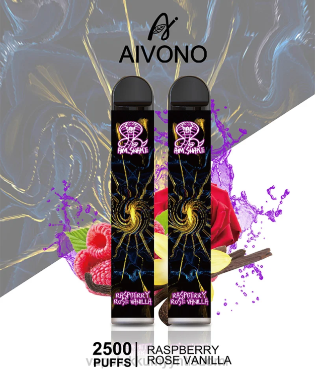 Vape Juice Wholesale - Aivono AIM SNAKE 2500 vadelma ruusu vanilja 2R4J2317