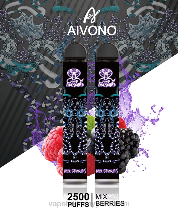 Vape Tukkumyynti Suomi - Aivono AIM SNAKE 2500 sekoita marjoja 2R4J2312