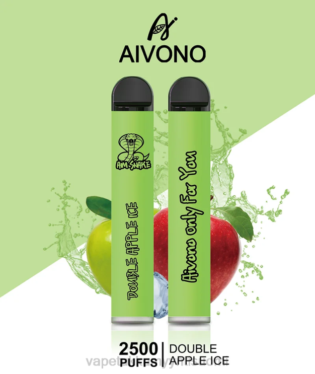 Vape Wholesale Online - Aivono AIM SNAKE 2500 kaksinkertainen omenajää 2R4J2304