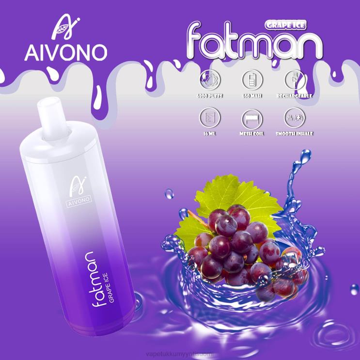 Vape Wholesale Online - Aivono FATMAN 6800 rypäleen jäätä 2R4J224