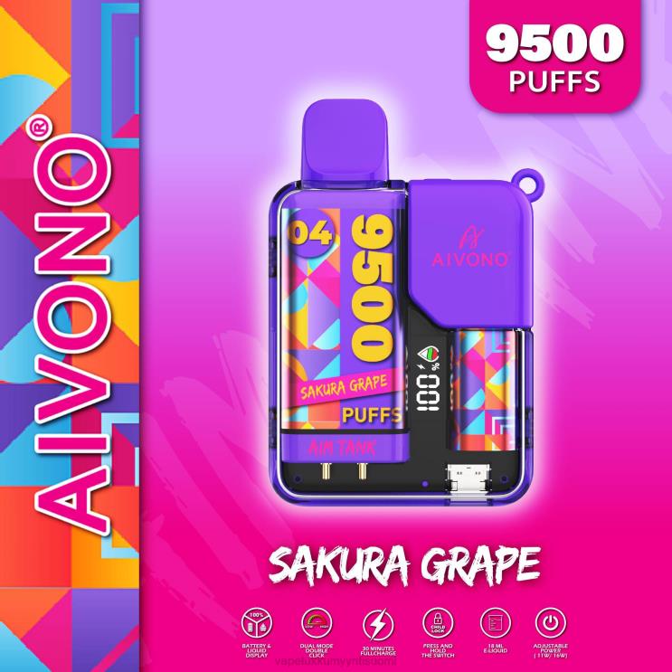 Vape Juice Bottles Wholesale - Aivono AIM TANK 9500 sakura rypäle 2R4J236