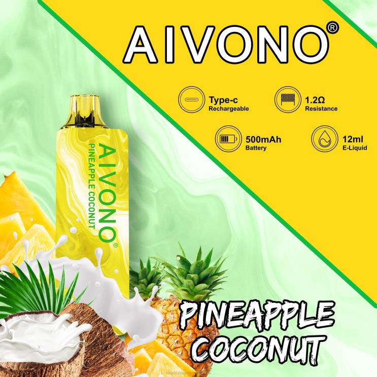 Vape Juice Bottles Wholesale - Aivono AIM GUN 7000 ananas kookos 2R4J2106