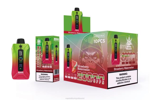 Bang Beach 20 000 puhallusta älykkään näytön vape mansikka vesimeloni Vape Wholesale Helsinki - 28NT3