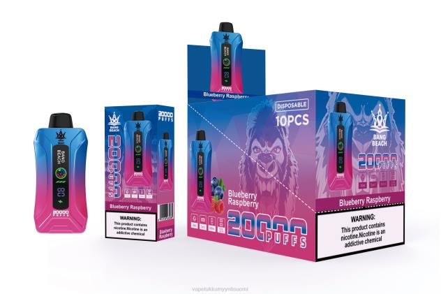 Bang Beach 20 000 puhallusta älykkään näytön vape mustikka vadelma Vape Tukkumyynti Suomi - 28NT12