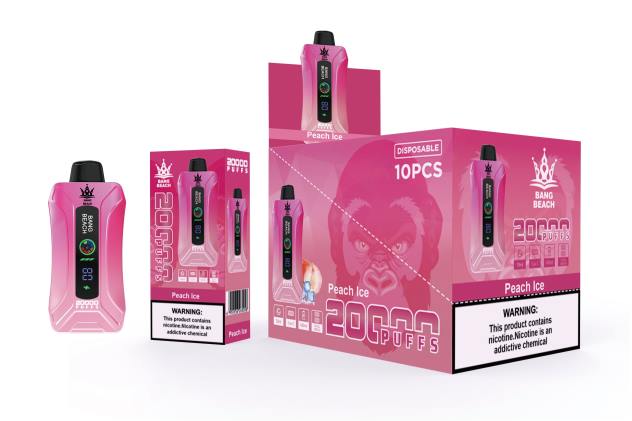 Bang Beach 20 000 puhallusta älykkään näytön vape persikkajäätä Vape Coil Wholesale - 28NT9