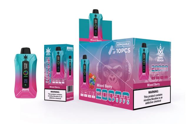 Bang Beach 20 000 puhallusta älykkään näytön vape sekoitettu marja Elux Vape Juice Wholesale - 28NT5