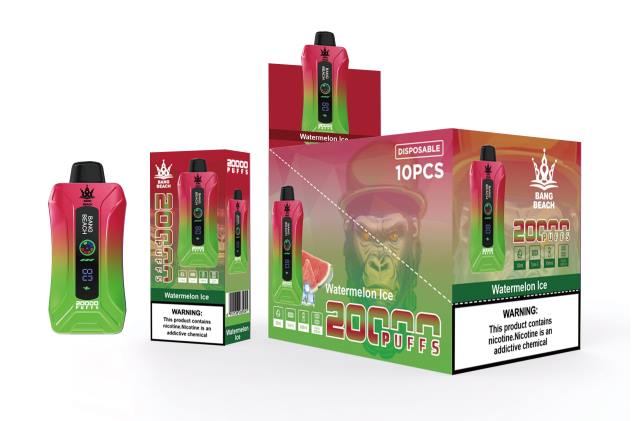 Bang Beach 20 000 puhallusta älykkään näytön vape vesimeloni jäätä Vape Juice Wholesale - 28NT7