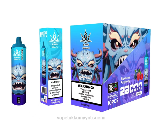 Bang Beach 22000 puhalluksen älynäyttö mustikka vadelma Vape Wholesale Online - 28NT14