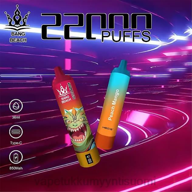 Bang Beach 22000 puhalluksen älynäyttö persikka mango Vape Wholesale Online - 28NT24