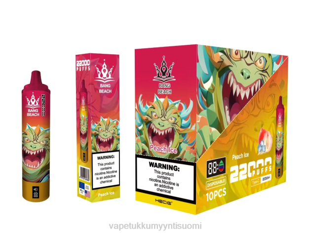 Bang Beach 22000 puhalluksen älynäyttö persikkajäätä Vape Juice Bottles Wholesale - 28NT16