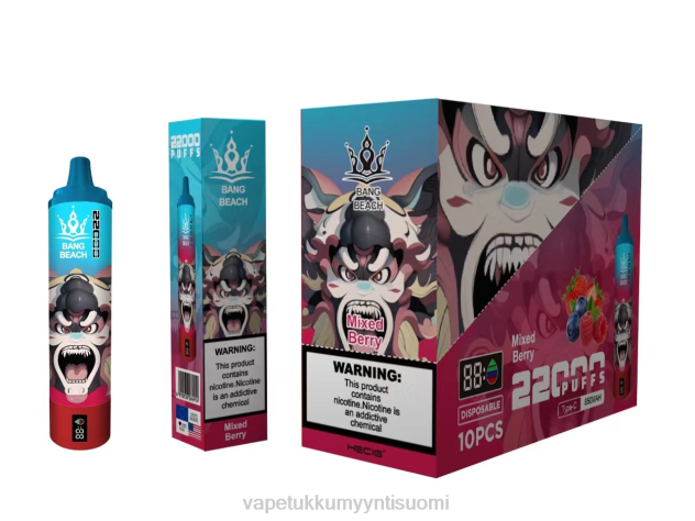 Bang Beach 22000 puhalluksen älynäyttö sekoitettu marja Vape Wholesale Suomi - 28NT21