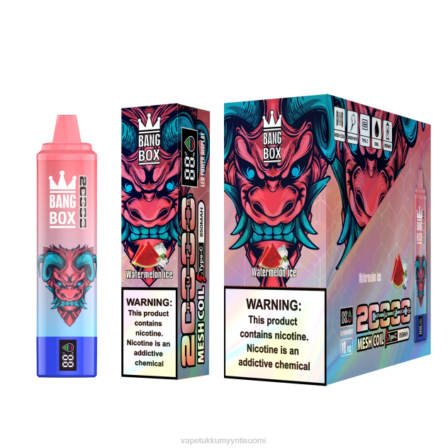 Bang Box 20 000 vesimeloni jäätä Vape Wholesale Suomi - 28NT56