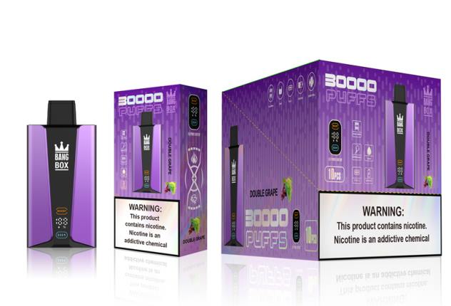 Bang Box 30 000 puhalluksen älynäyttö kaksinkertainen rypäle Vape Juice Wholesale - 28NT85