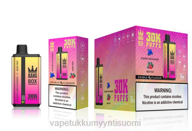 Bang Box 30 000 tuulahdusta kaksinkertaista makua mustikka hapan vadelma ja sekahedelmät E Liquid Wholesale - 28NT66
