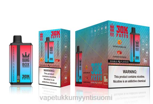 Bang Box 30 000 tuulahdusta kaksinkertaista makua vesimeloni purukumia & mansikka vesimeloni Höyrystää Vape - 28NT68