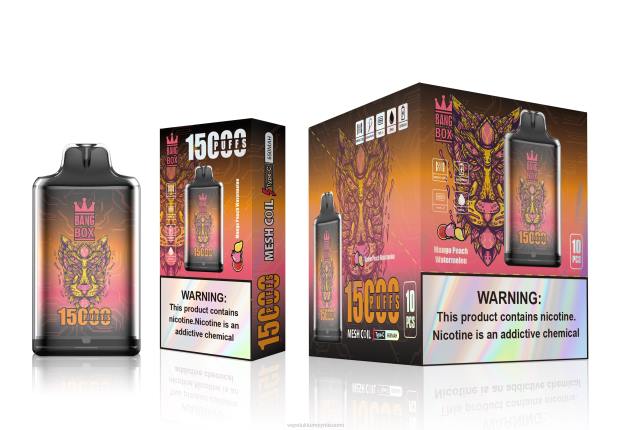 Bang Box s1-15 000 puhallusta mango persikka vesimeloni Vape Coil Wholesale - 28NT107