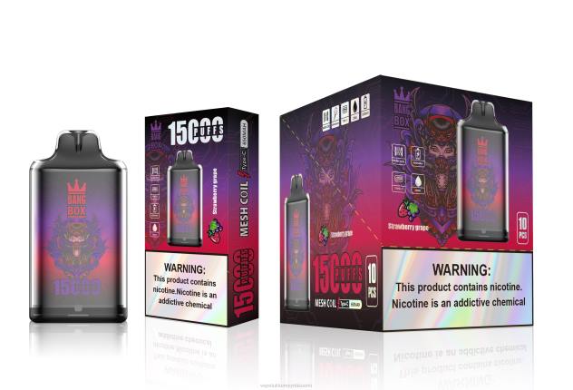 Bang Box s1-15 000 puhallusta mansikka rypäle Vape Wholesale Helsinki - 28NT111