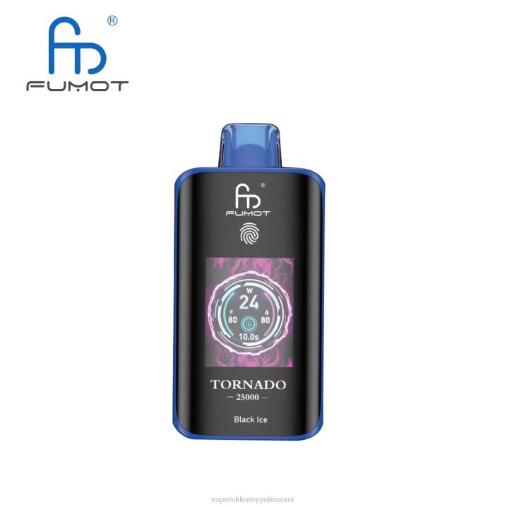 Vape Tukkumyynti Suomi - Fumot Tornado 25000 kertakäyttöistä höyryä mustaa jäätä F0262