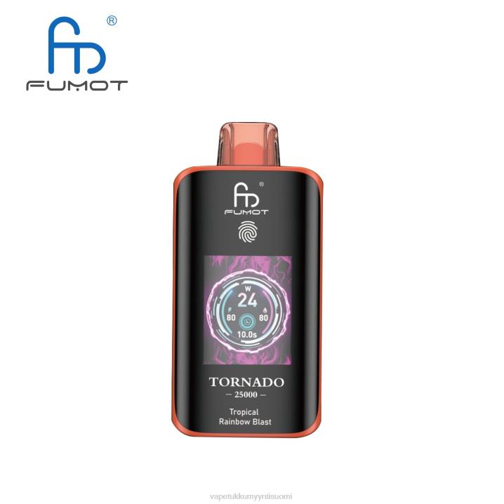 Vape Wholesale Helsinki - Fumot Tornado 25000 kertakäyttöistä höyryä trooppinen sateenkaaren räjähdys F02613