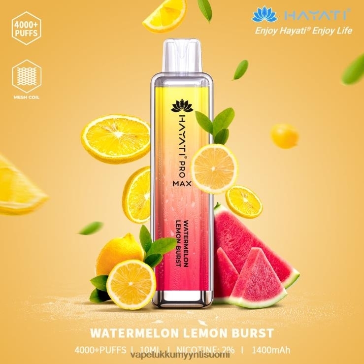 vape tukkumyynti suomi 662RF182 vesimeloni sitruuna räjähtää Hayati Pro Max 4000