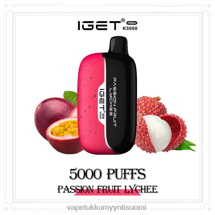 IGET Moon k5000 passionhedelmä litsi T44R410 - Höyrystää Vape