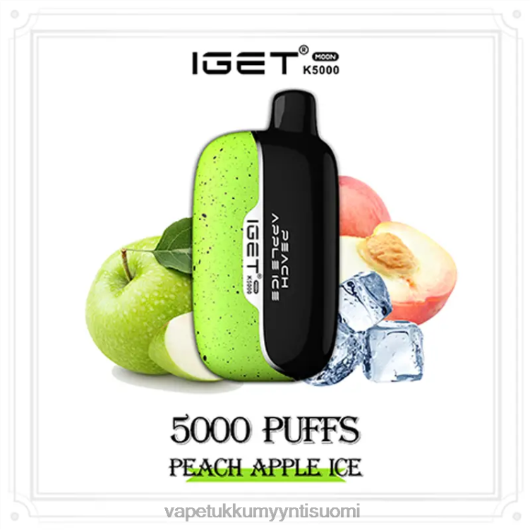 IGET Moon k5000 persikka-omenajäätelöä T44R47 - Vape Juice Wholesale