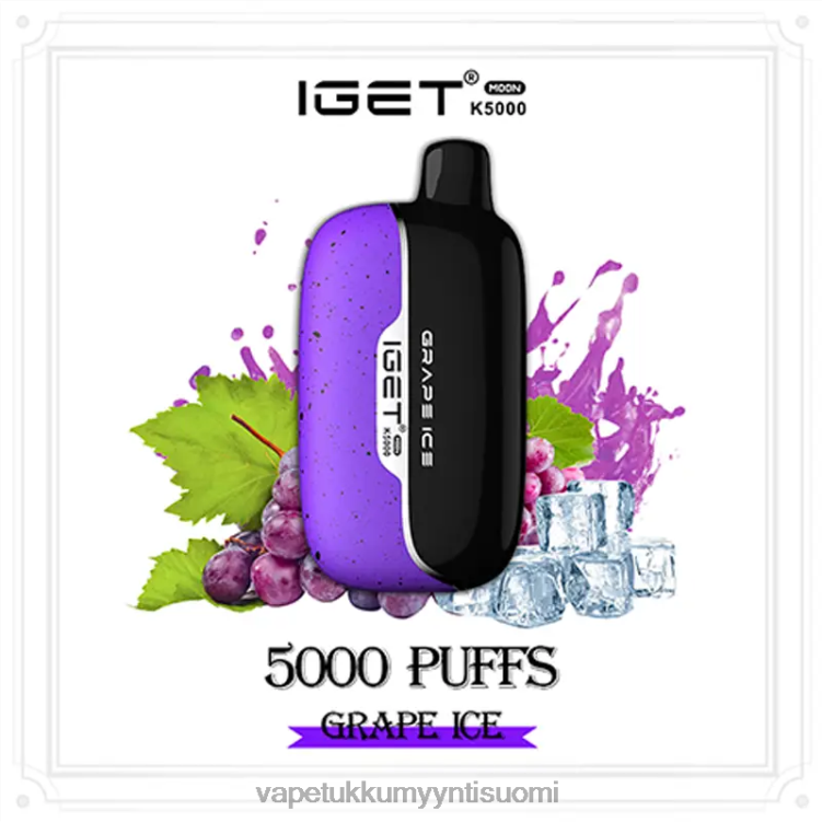 IGET Moon k5000 rypäleen jäätä T44R44 - Vape Wholesale Online