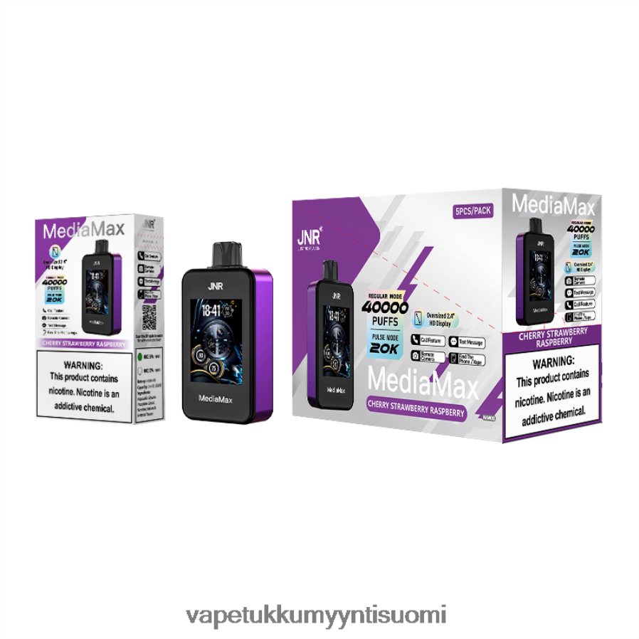 JNR MediaMax 40k puffi FLVX6Z14 kirsikka mansikka vadelma vape wholesale online