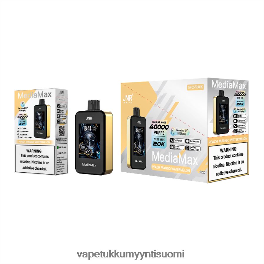 JNR MediaMax 40k puffi FLVX6Z15 persikka mango vesimeloni elux vape juice wholesale